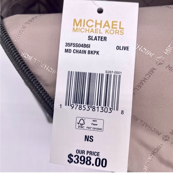 Michael Kors Slater Medium Printed Signature Logo Backpack - Picture 9 of 9